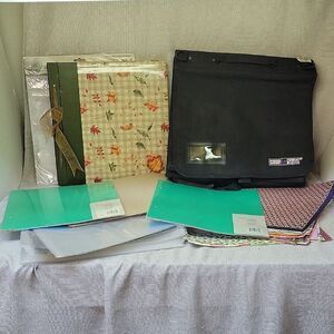 Crop In Style Black Scrapbook Organizer with many Assorted Papers &  Covers